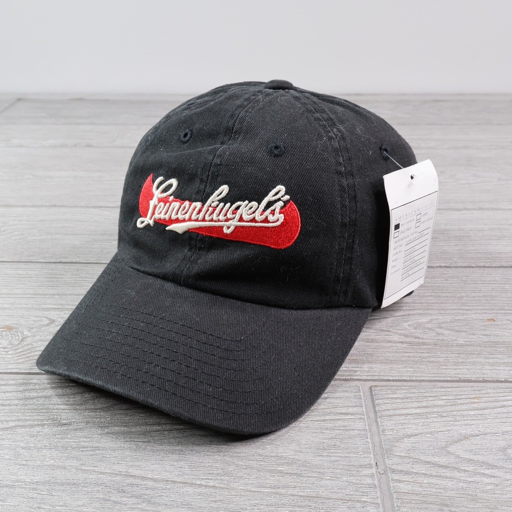 NWT American Needle Leinenkugels Beer Hat Men's Adjustable Black Baseball Cap